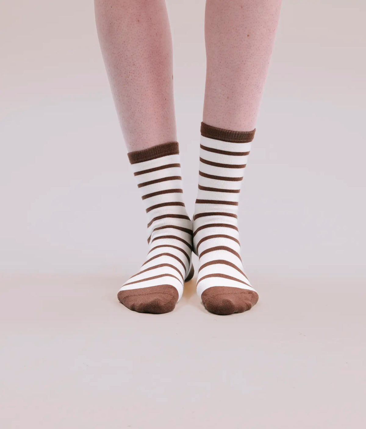 Womens Crew Sock - Cotton Blend - Mustang Comi Stripe
