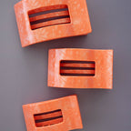 Dreamsicle Medium Flat Rectangle Hair Clip