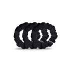 Jet Black Small Towel Scrunchies
