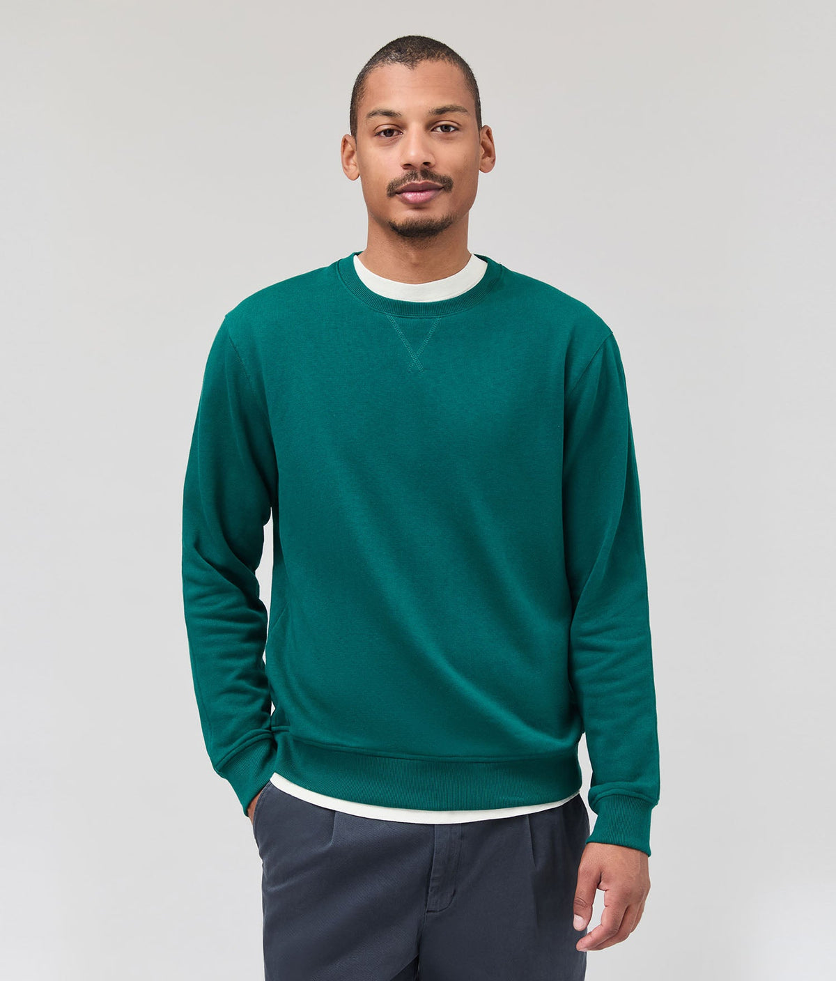 Mens Recycled Fleece Sweatshirt - Recycled Fleece - Rainforest