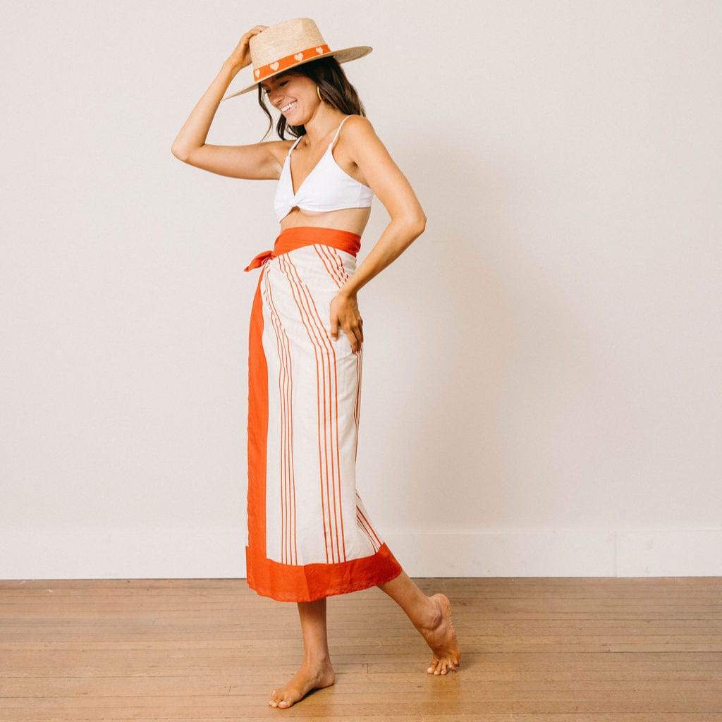 Cherry Pinstripe Sarong